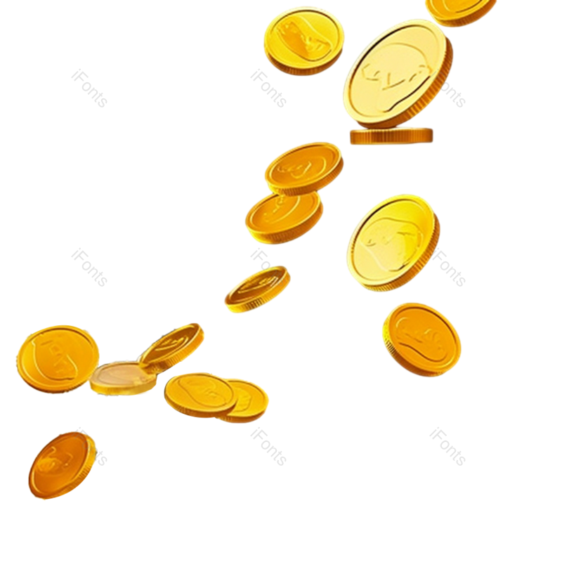 卡通图片,金币元素,粒子PNG,硬币免抠素材